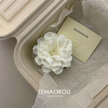 1 件时尚高端山茶花发夹，适合女士甜美可爱花朵夏季女孩发饰礼物情人节夏季爪夹发夹发夹，学校用品 - 彩色 - 查看 3