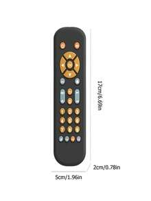 1 pieza Control remoto de simulación de TV para bebé, juguete educativo de aprendizaje temprano musical de televisión (sin baterías) - Multicolor - Ver 10