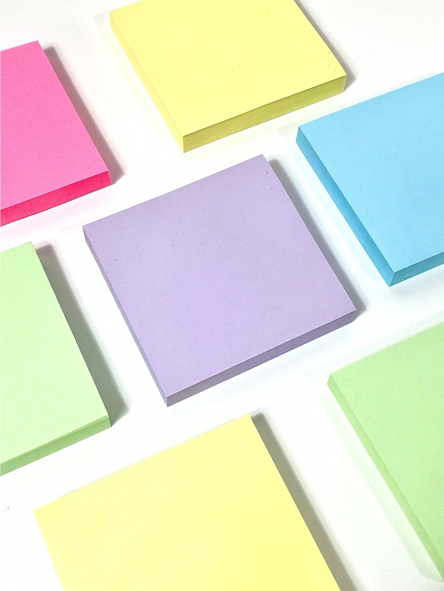 5 Packs/Pack Simple Morandi Color SelfAdhesive Memo Pad, 500 Sheets