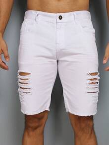 Men Shorts - 白色 - 查看 4