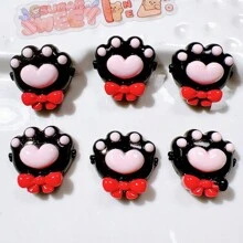 10 cái/bộ Hỗn hợp Phim hoạt hình dễ thương Màu mèo PAWS Series Vỏ điện thoại kem gel DIY, Móc chìa khóa, Ghim cài tóc, Dây buộc và Phụ kiện trang sức bằng nhựa - móng vuốt mèo - Xem 6