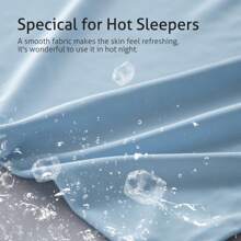 2pcs Ultimate Smooth Cooling Pillow Cases - Ultra-Soft, Dark Blue Moisture-Wicking & Hypoallergenic For Hair - Hidden Zipper Closure Design - Ideal For Hot Sleepers In Summer Nights - Navy Blue - View 4