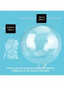 5 quả bóng bong bóng trong suốt cỡ lớn x, đường kính quá khổ 30 inch, lỗ mở kép, trong suốt như pha lê, siêu co giãn, lý tưởng để làm đồ ăn nhẹ, hình cầu hoàn hảo - Đồ trang trí tiệc sinh nhật lãng mạn, lý tưởng để trang trí sinh nhật lãng mạn, Halloween, Lễ tạ ơn và Phục sinh, Ngày lễ tình nhân trở lại trường - Trong sáng - Xem 3