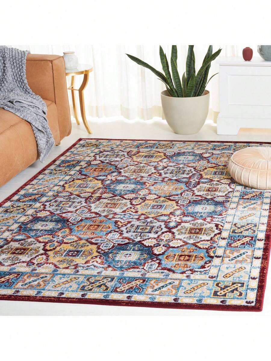 Safavieh Bayside 102 Indoor Power Loomed Easy Care Area Rug - Blue - View 1