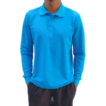 Men Polo Shirts - 藍色和黑色 - 查看 4