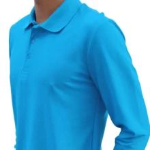 Men Polo Shirts - 藍色和黑色 - 查看 5