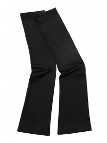 1 Pair Milk Silk Knitted Elasticated Arm Sleeves, Solid Color, Thin UV Protection Arm Covers White Gloves Arm Warmers Autumn Outfits Halloween Costumes Black Arm Sleeve Gifts For Men - Multicolor - View 11