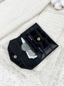 SOUTHLAND&KANGAROO Model de piatră Suport card cu cataramă în formă de V Portofel Suport card de vizită Suport card de credit Femei pentru femei Mini portofel Portofel pentru carduri