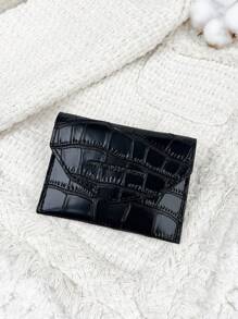 SOUTHLAND&KANGAROO Model de piatră Suport card cu cataramă în formă de V Portofel Suport card de vizită Suport card de credit Femei pentru femei Mini portofel Portofel pentru carduri