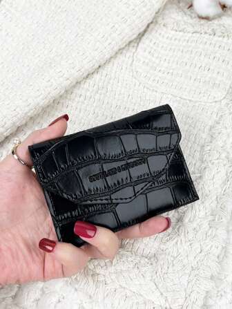 SOUTHLAND&KANGAROO 石纹V型扣卡包钱包名片夹信用卡夹女士女士迷你钱包卡包