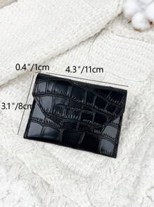 SOUTHLAND&KANGAROO Model de piatră Suport card cu cataramă în formă de V Portofel Suport card de vizită Suport card de credit Femei pentru femei Mini portofel Portofel pentru carduri