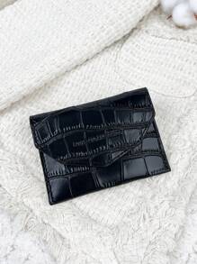 SOUTHLAND&KANGAROO Model de piatră Suport card cu cataramă în formă de V Portofel Suport card de vizită Suport card de credit Femei pentru femei Mini portofel Portofel pentru carduri