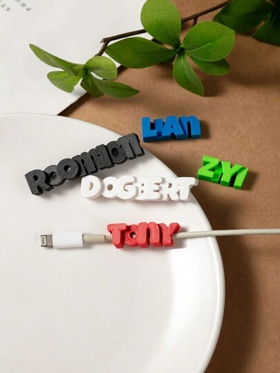1pc Customized 3D Printed Personalized Charger Name Tag, Ideal Unique Gift For Any Occasion, Birthday, , IPad, Electronic Accessories, Custom Data Cable Storage And Protection Name Printed 3D Printed Name Tag Party Bag Filler, Personalized Name Tag Gift For Him, Gift For Wife, Gift For Girlfriend, Gift For Sister, Gift For Husband, Gift For Mom, Gift For Dad, Anniversary Gift, Valentine's Day Gift, Birthday Gift, Wedding Gift, Mother's Day Gift, Father's Day Gift, Best Friend Gift Burgundy Red,Royal Blue Custom,Personalized,Unique,Customized Ideal Gifts For Him Family,Grandparents,Pet Lovers For Graduation,For Christmas,For Halloween,For Winter,For Prom,For Fall