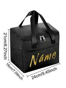 Customized Insulating Lunch Bag Custom Name Pattern Women Cooler Handbags Student Thermal Lunch Bags For Work Canvas Food Tote Bag Thermal Bag For Women Kids Insulated Refrigerated Lunch Box Bag For Man Picnic Bag Fridge Bag Cooler Lunch Box Ice Pack Food Storage Bag