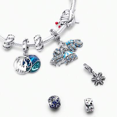 Silberfarbene Armreif Kette mit Schneeflocken Verschluss, eleganter Luxusstil, modischer Charm Armreif für Frauen und Männer, hochwertiger Schmuck als Geschenk