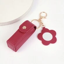 1 geantă pentru ruj din piele PU, cu oglindă în formă de inimă, brelocuri de machiaj pentru femei. Geantă pentru ruj decorată în formă de oglindă în formă de inimă, geantă multicoloră pentru machiaj pentru femei, pandantiv breloc la modă cu farmec pentru inimă și geantă, poșetă, portofel, accesorii pentru genți. Pentru petreceri, nunti si dansuri. Cadou pentru fete, pentru cocktail Cel mai bun cadou pentru femei pentru luciu de buze Ruj Ulei de buze Balsam de buze Genți de machiaj Organizator de machiaj Depozitare machiaj Husă de machiaj Husă de machiaj