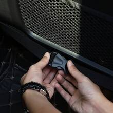 深灰色宠物汽车座椅套，防水防刮前排座椅狗/猫携带网袋 - 深灰色 - 查看 11