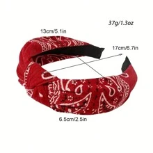 1pc Women's Vintage Bohemian Style Paisley Pattern Headband With Elegant Fabric Decoration, Casual And Versatile Accessory,Hairband,Hair Hoop Headbands Head Accessories - Multicolor - View 5