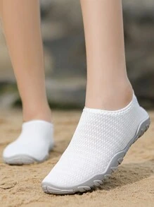 戶外情侶款水鞋，女式陸地與水中雙用速幹透氣防滑游泳瑜伽鞋，男式徒步健身鞋 - 白色 - 查看 4