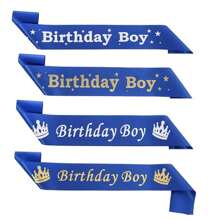 Birthday Sash Blue, Gold Foil Letter Birthday Sash For Men Funny Birthday Party Favors For 10th 11th 13th 15th 16th 18th Bday Sash Gift Decorations,Christmas