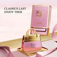 50ML粉色包裝淡香水噴霧，天然香氣，配有禮盒包裝，持久迷人的個人香水，適用於女士和男士