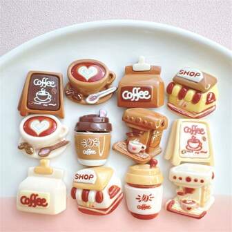 6 pezzi Adesivi magnetici con stampe di macchine da caffè per decorazione cucina e calamite per frigorifero, ottimo regalo