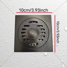 Ống thoát sàn chống mùi inox màu xám cho gia đình, khách sạn, phòng tắm, phòng tắm, nhà vệ sinh, máy giặt - Ống thoát sàn màu xám súng 10cm*10cm - Xem 2