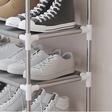 Sapateira 9 Andares Multiuso Inox Para 27 Pares Organizador De Calçados - Prata - Visão 4