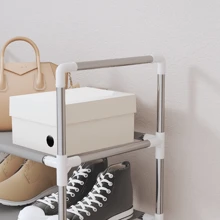 Sapateira 9 Andares Multiuso Inox Para 27 Pares Organizador De Calçados - Prata - Visão 6