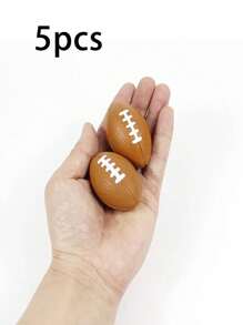 5pcs Mini Rugby Balls - Interactive Outdoor Sports - PU Stress Relief Balls - Multicolor - View 8