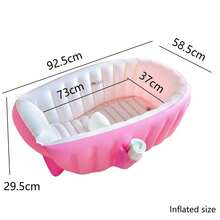 1PC Inflatable Bath PVC Color Random, Indoor Bath Portable Folding Basin, Sitting And Lying Bath Travel Swimming Inflatable Basin - Multicolor - View 3