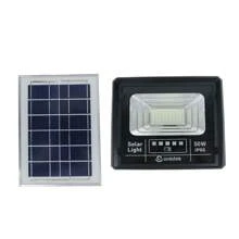 Refletor Led Solar 50w Holofote IP66 Placa Solar Bateria à Prova Dágua com Controle Remoto - Preto - Visão 3