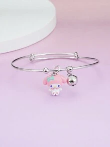 Sanrio Kuromi Cinnamoroll My Melody手鍊，銀色手鍊帶飾品，適合女孩日常佩戴 - 圓手鐲 - 查看 4
