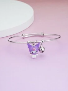 Sanrio Kuromi Cinnamoroll My Melody手鍊，銀色手鍊帶飾品，適合女孩日常佩戴 - 圓手鐲 - 查看 2