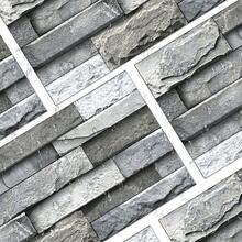 6pcs 3D Simulated Brick Wallpaper, Waterproof And Oil-Proof Peel And Stick Tiles For Bedroom Living Room Kitchen Bathroom Toilet - Multicolor - View 10