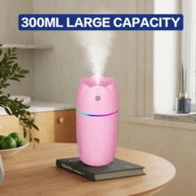 1pc USB Aroma Humidifier Air Mist Colorful Desktop Nightlight, Large Capacity 300ml Air Humidifier, Can Add Essential Oil, Auto-Off When Waterless, Aromatherapy Diffuser For Home, Car, Office, Atmosphere Lamp, Party Gift, Powered By USB - Multicolor - View 1