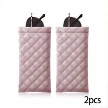 2 Cái Hộp Đựng Kính Mắt Bóp Di Động-Da PU Mềm Túi Đựng Kính Mát, Túi Đựng Điện Thoại Di Động Kính Mát Kính Mắt Người Tổ Chức - Hồng - Xem 1