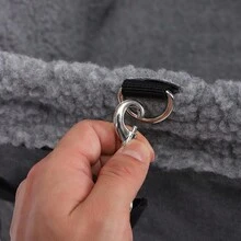 深灰色宠物汽车座椅套，防水防刮前排座椅狗/猫携带网袋 - 深灰色 - 查看 7