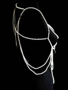 1pc Faux Pearl Heart Pendant Body Chain Jewelry