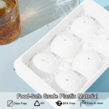 1pc Round Ice Cube Mold For Summer, Silicone Ice Ball Maker With Stackable Design, Ice Ball Tray With Lid, 8 Cavities - Round Ice Tray - View 12