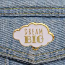 1 Pc Woman Cute Dream Big Cloud Brooch Enamel Pins Dress Accessories Pin For Clothes Bag Charm Backpack For School Office Accessories Shirts Jacket Jewelry Halloween Clothes Pin Funny Teacher Gifts Costume Accessories Bag Charms
