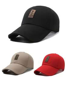 1/3pcs Men's Vintage Style Patch Decor Baseball Cap