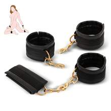 Utimi UTIMI 4-Piece BDSM Kit - Black And Red Adjustable Handcuffs And Ankle Cuffs For Beginner Couples
