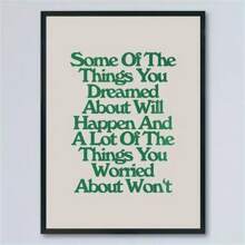 1pc Unframed Canvas Poster, Green Retro Poster For Bedroom Wall Decoration, Fashionable Wall Art For Living Room, Bedroom Wall Decor, Home Room Decoration Gifts Birthday Graduation