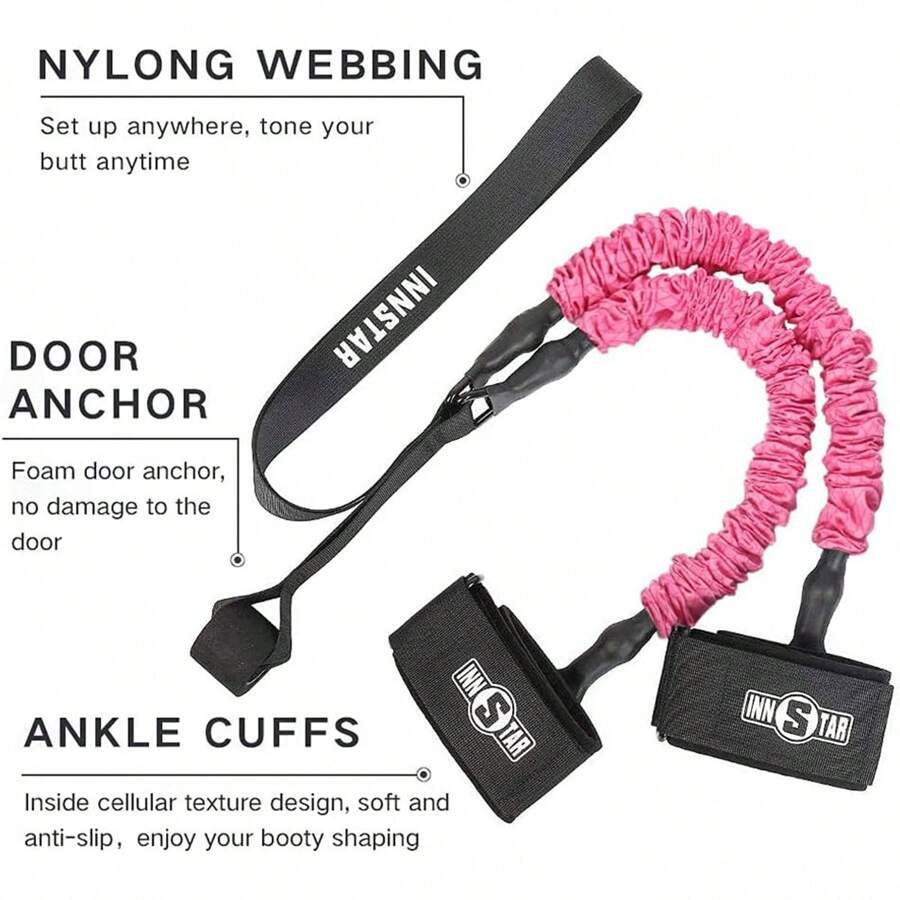 INNSTAR Booty Resistance Band Glute Cord Cable Machine For Hip Home