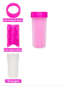 Limpiador de Patas para Perro y/o Gato Varios Colores, Vaso Limpiador de Patitas, Cepillo de Limpieza de Silicona Para Mascotas. - Multicolor - Ver 6