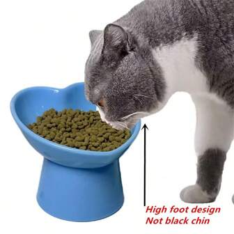 Cat Bowl With Elevated Stand Anti-Overflow Anti-Choke Cat Food Container Dog Feeding Bowl With Adjustable Neck Slope, Cute Design, Suitable For Cats & Small Dogs