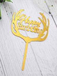 10pcs Happy Birthday Cake Toppers - Acrylic Cake Inserts For Birthday Cakes And Party Decorations Cake Decorating Cake Topper Cake Decorations Cake Decor Cake Decorating Tools - Gold - View 15