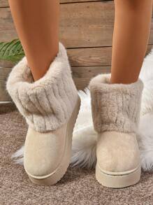 بوت ثلج نسائي جديد موضة خريف / شتاء 2024 قادر على إتباع الموضة و التريح و تعدد الإستعمالات و الدفء