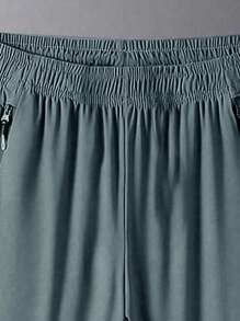 Boyfriend Style Men's Quick-Drying Breathable 3/4 Sports Pants - Black - View 7